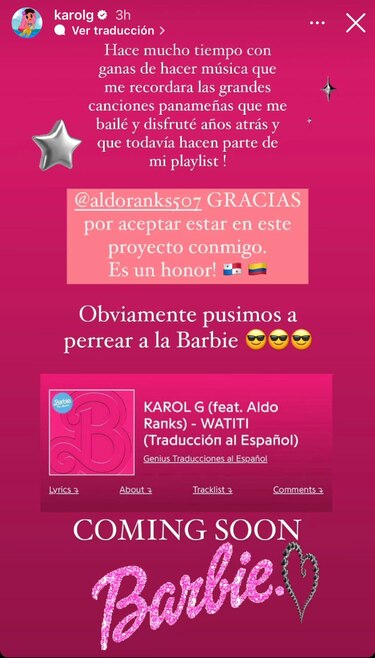 Aldo Ranks y Karol G serán parte de la banda sonora de ‘Barbie’, la película
