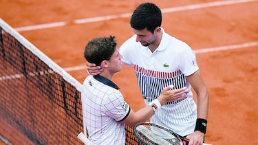 Novak Djokovic la sudó