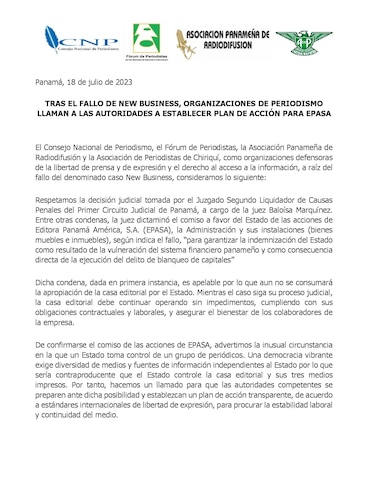 La situación jurídica de Epasa