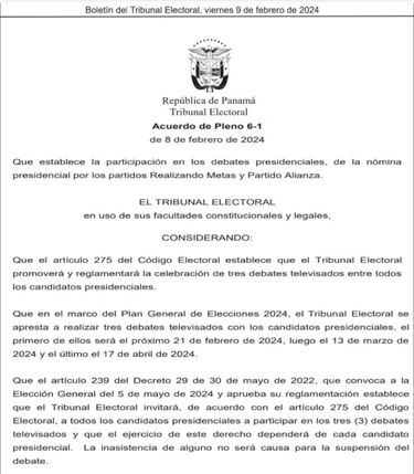 Debates presidenciales: Mulino reemplazará a Martinelli