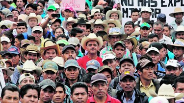 Campesinos marcharon contra la corrupción