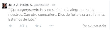 Muere agente de la Policía Nacional, tras incidente en Pedregal