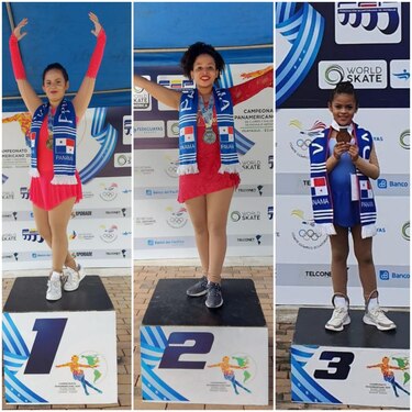 Selección de patinaje artístico del Club Loops Panamá gana oro, plata y bronce en el Panamericano de Ecuador