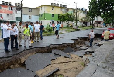 Tormenta tropical 'Dolly' toca tierra en el estado mexicano de Veracruz