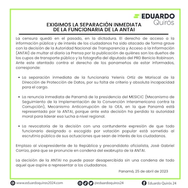 ‘Un grave precedente’, un ‘absurdo’, ‘aberrante’... las reacciones por la multa de Antai a La Prensa por la foto de Benicio Robinson