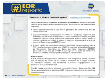 Apagón afectó a 169 mil clientes en Panamá; EOR lo atribuye a la pérdida de generación de la planta de la mina