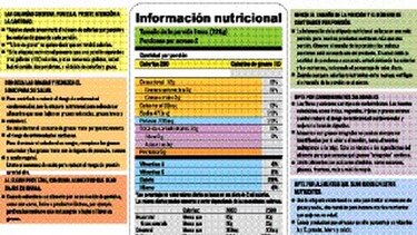 Etiqueta de salud y nutrición