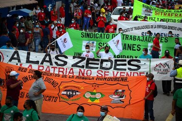 Protestan contra construcción de ‘ciudades soberanas’ en Honduras