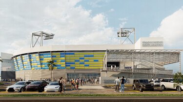 Reanudan la construcción del estadio Roberto Mariano Bula