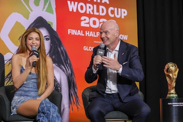 Infantino y Shakira presentan el espectáculo de la final del Mundial