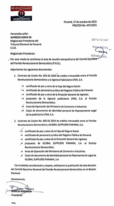Mario Barletta, el mayor donante de Benicio Robinson, se queda con la campaña del PRD