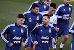 Messi llega a la concentración de la selección argentina en Madrid