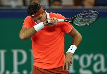 Del Potro abandona torneo en Shanghái por lesión tras una caída