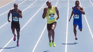 Usain Bolt le gana el duelo al panameño Alonso Edward