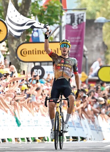 Laporte suma la quinta etapa del Jumbo; Vingeggard sigue líder