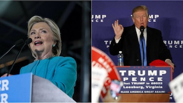 Clinton y Trump, notas discordantes hasta final de campaña