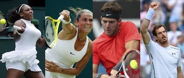 Williams, Del Potro y Murray logran victorias en Wimbledon