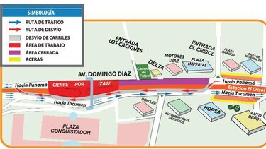 Inhabilitan acceso a barriada Los Caciques por obras de la línea 2 del Metro