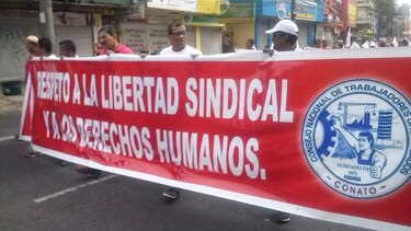 Marcha de los trabajadores en su día
