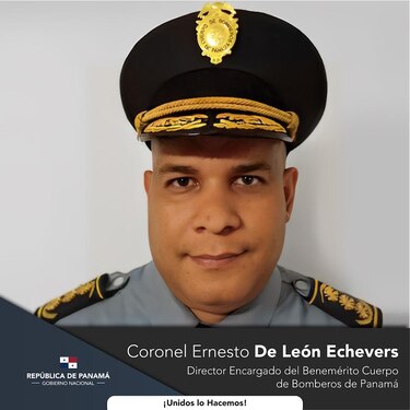 Ernesto De León Echevers es el director encargado del Cuerpo de Bomberos de Panamá