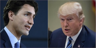 Donald Trump y Justin Trudeau se ven cara a cara por primera vez