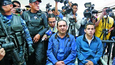 Detenidos hijo y hermano del presidente de Guatemala