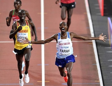 Mo Farah se hace leyenda ante su público