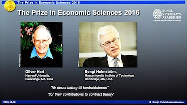 Oliver Hart y Bengt Holmstrom ganan el Nobel de Economía