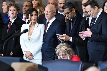 Los multimillonarios de Silicon Valley y el CEO de TikTok en la investidura de Trump