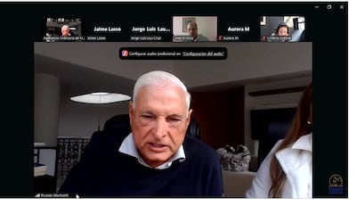 Odebrecht: Martinelli sigue el juicio desde Colombia junto a su abogada Jessica Canto, funcionaria de la Asamblea