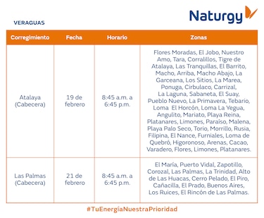 Trabajos de mantenimiento en la red eléctrica del 16 al 22 de febrero de 2026