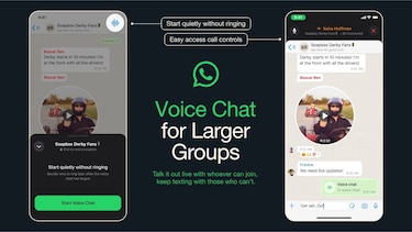 WhatsApp anuncia los chats de voz para los grupos grandes