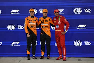 Norris y Piastri parten en primera fila; Sainz sale tercero en Abu Dabi