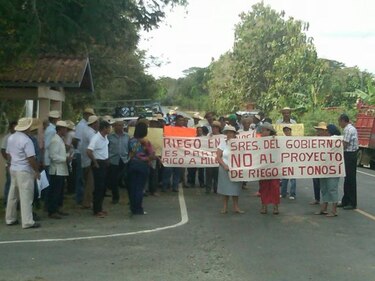 Protestan en Macaracas para rechazar el sistema de riego en Tonosí