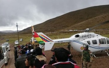 Helicóptero del presidente Evo Morales aterriza tras 'falla mecánica'