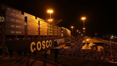 El Cosco Shipping Panamá atraviesa Cocolí y se completa la inauguración del tercer juego de esclusas