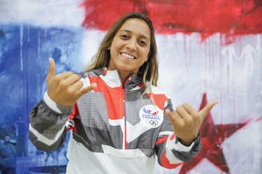 Conseguir un boleto a Tokio, la meta por la  cual trabaja a diario Samanta Alonso