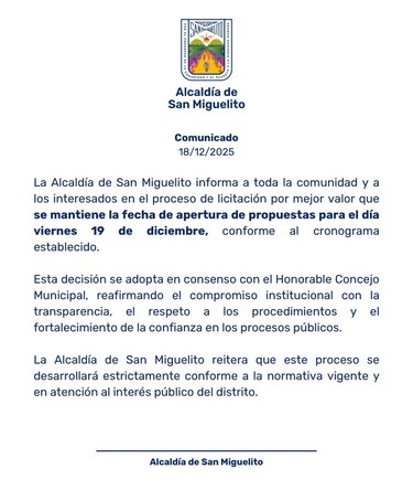 Alcaldía de San Miguelito desiste de prórroga y mantiene la licitación de basura para el 19 de diciembre