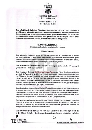 ¿Puede Mulino ser candidato presidencial? Este fue el análisis del Tribunal Electoral