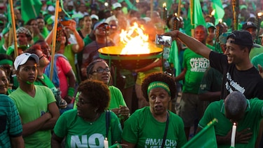 La 'llama verde' llega a Santo Domingo contra impunidad en caso  Odebrecht