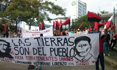 Coordinadora Victoriano Lorenzo protesta en la Asamblea