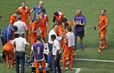 Primera pausa hidratante del Mundial en México-Holanda