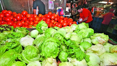 Suben los precios de vegetales y frutas
