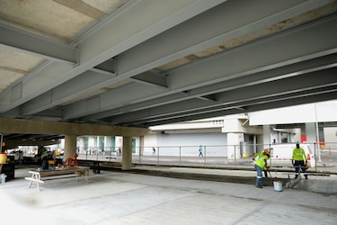 Los trabajos de rehabilitación del puente de San Miguelito tienen un 85% de avance