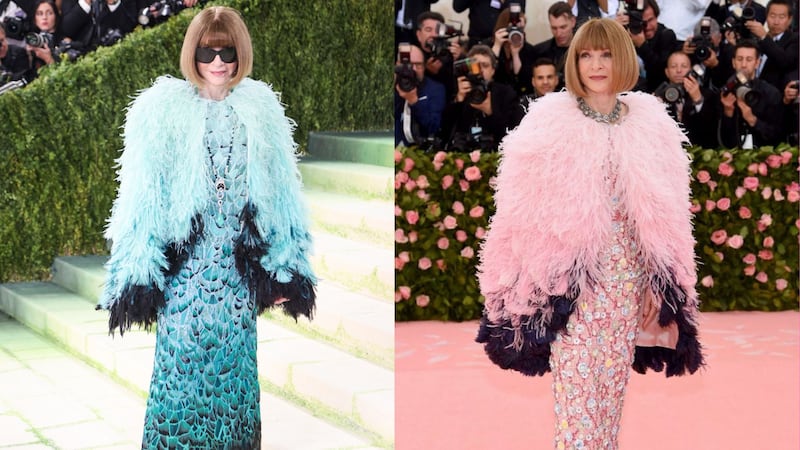 Si ella puede, todas podemos:  Anna Wintour repite ‘look’ en distinto color para la MET Gala 