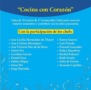 Lanzan el libro de recetas ‘Cocina con Corazón’ a beneficio de obras sociales