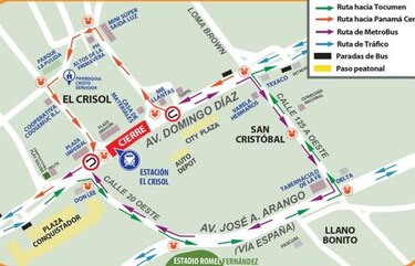 Cierre en la avenida Domingo Díaz por montaje de paso peatonal