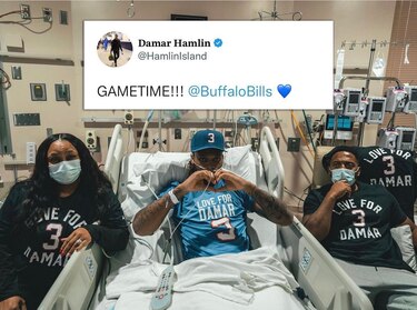 Los Bills homenajean a Damar Hamlin antes de medirse con los Patriots