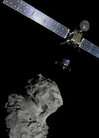 Sonda espacial europea lanza módulo de aterrizaje hacia superficie de cometa