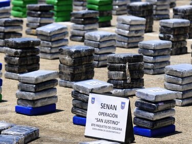 Casi 100 toneladas de drogas decomisadas por Aeronaval de Panamá desde 2009